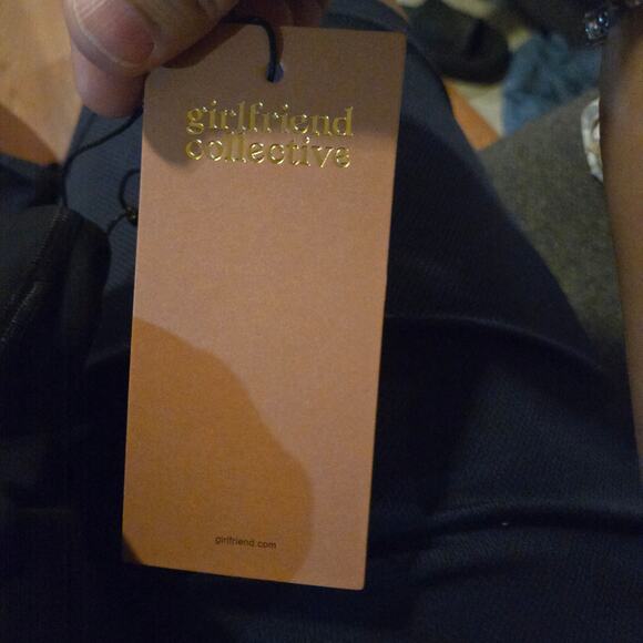 Girlfriend collective bra womens size small black Paloma racerback sports active - Picture 5 of 7